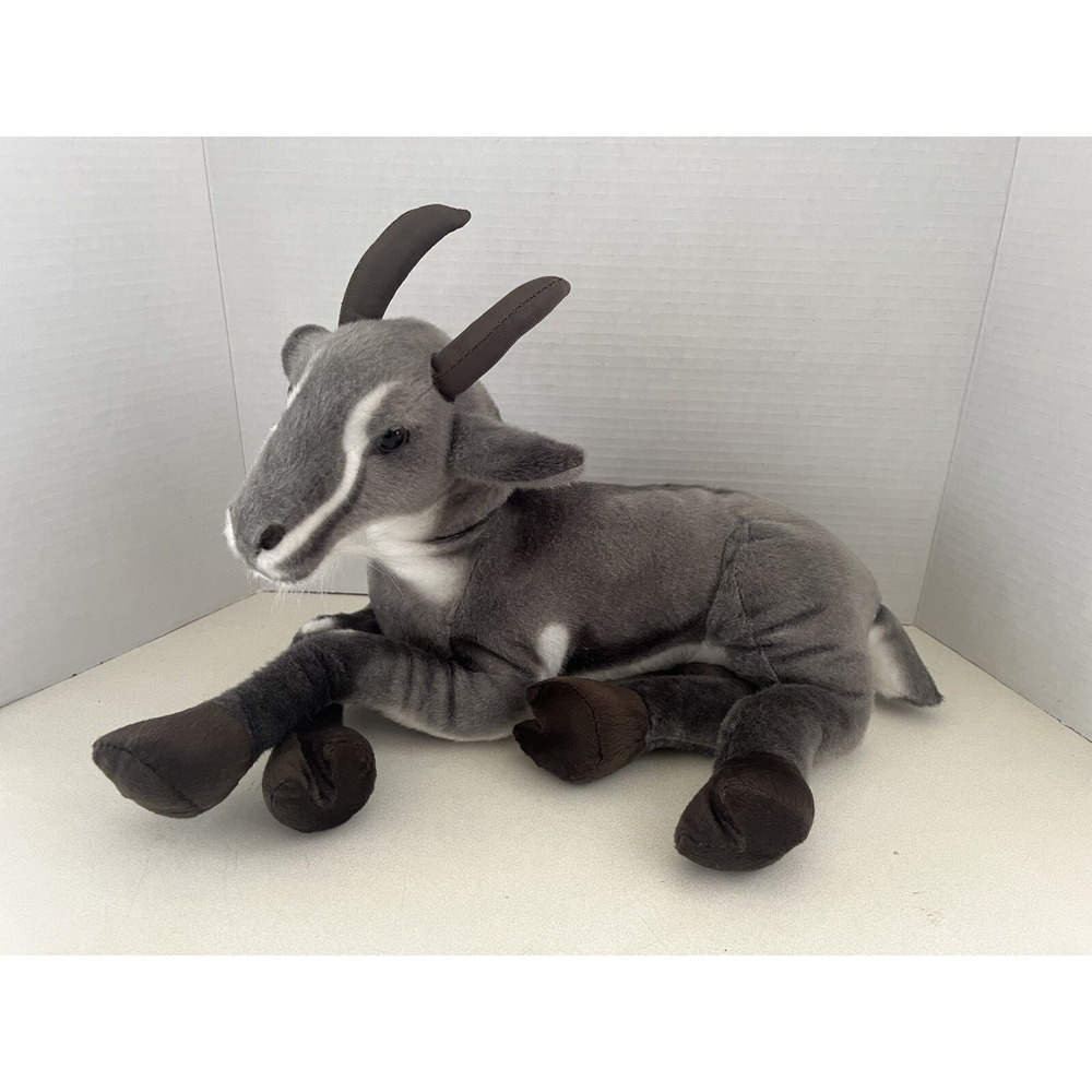 Patrick the Pygmy Goat 18" Realistic Stuffed Animal Plush Tiger Tale Toys EUC